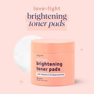 SpaLife Love + Light Brightening Toner Pads • 60 pads • New / Sealed / Boxed